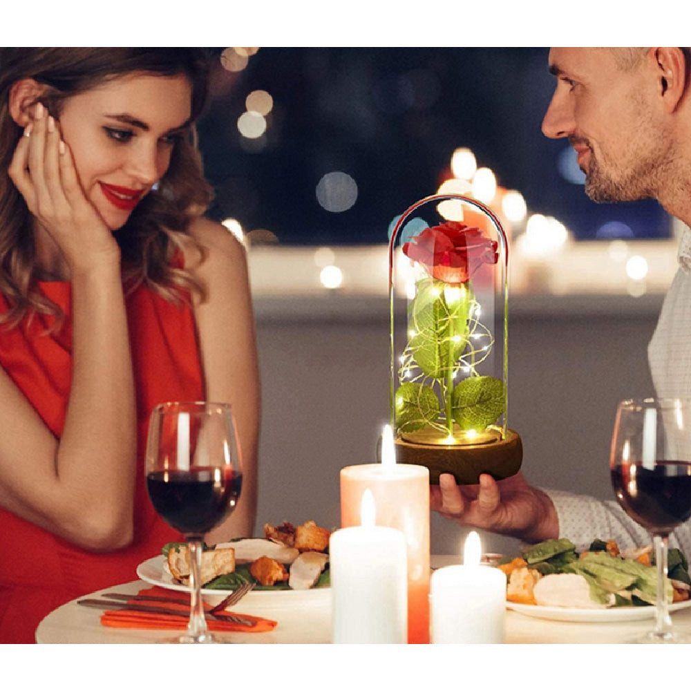 VERK GROUP Geschenkbox Ewige Rose im Glas Rose Geschenke für Frauen