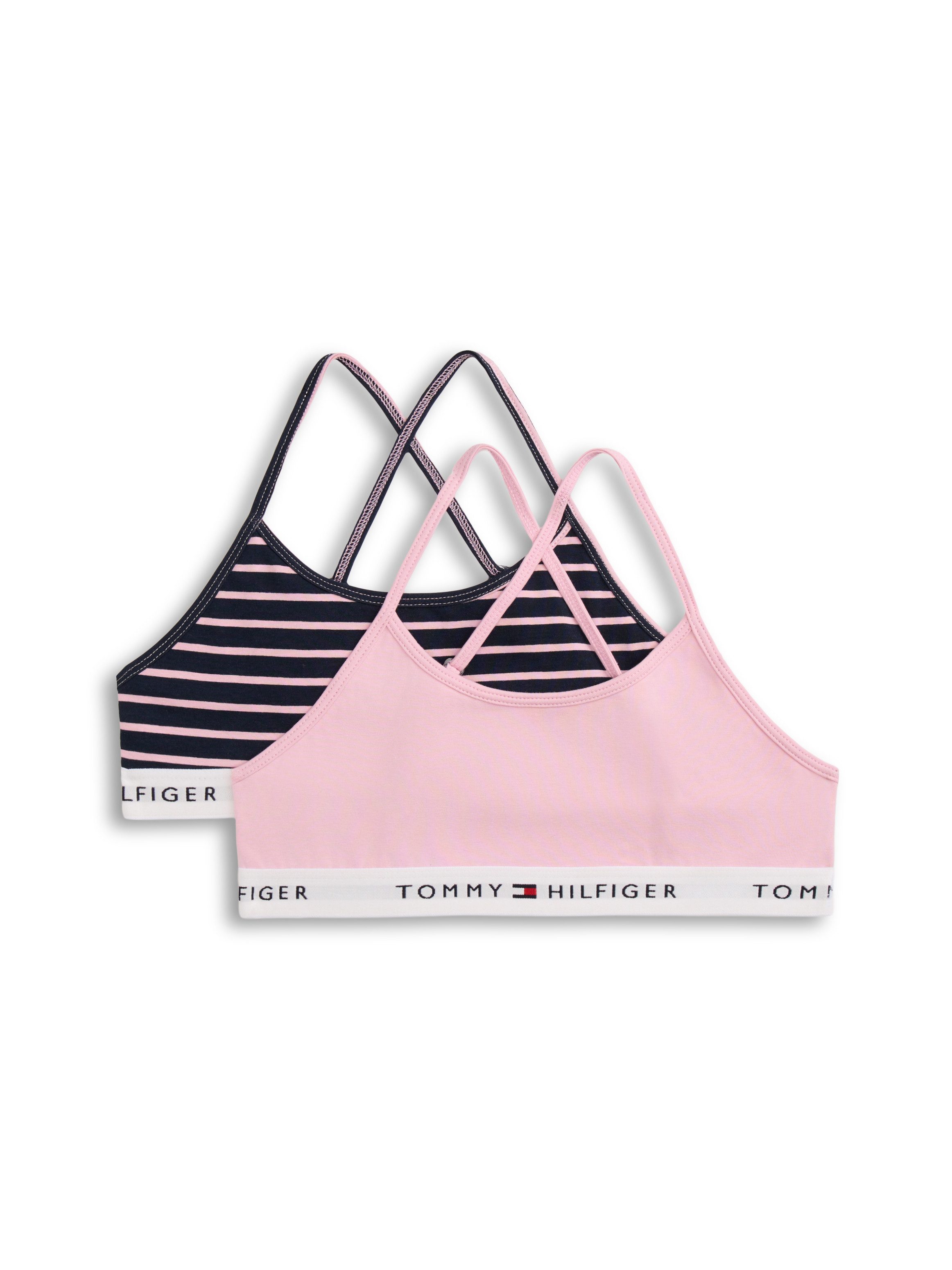Tommy Hilfiger Underwear Bralette 2PK STRAPPY BRALETTE PRINT (Packung, 2-tlg., 2er) mit Logobund