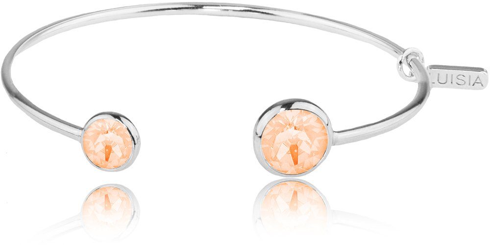 LUISIA® Armreif "Einreihiger Armreif Fjella mit zwei Kristallen von Swarovski®" (inkl. Schmuckbox)