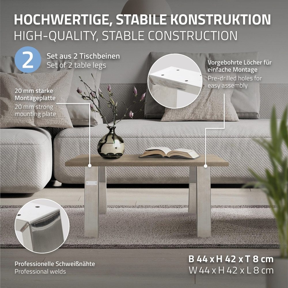 ML-DESIGN Tischbein Tischgestell Loft 2er Set günstig online kaufen