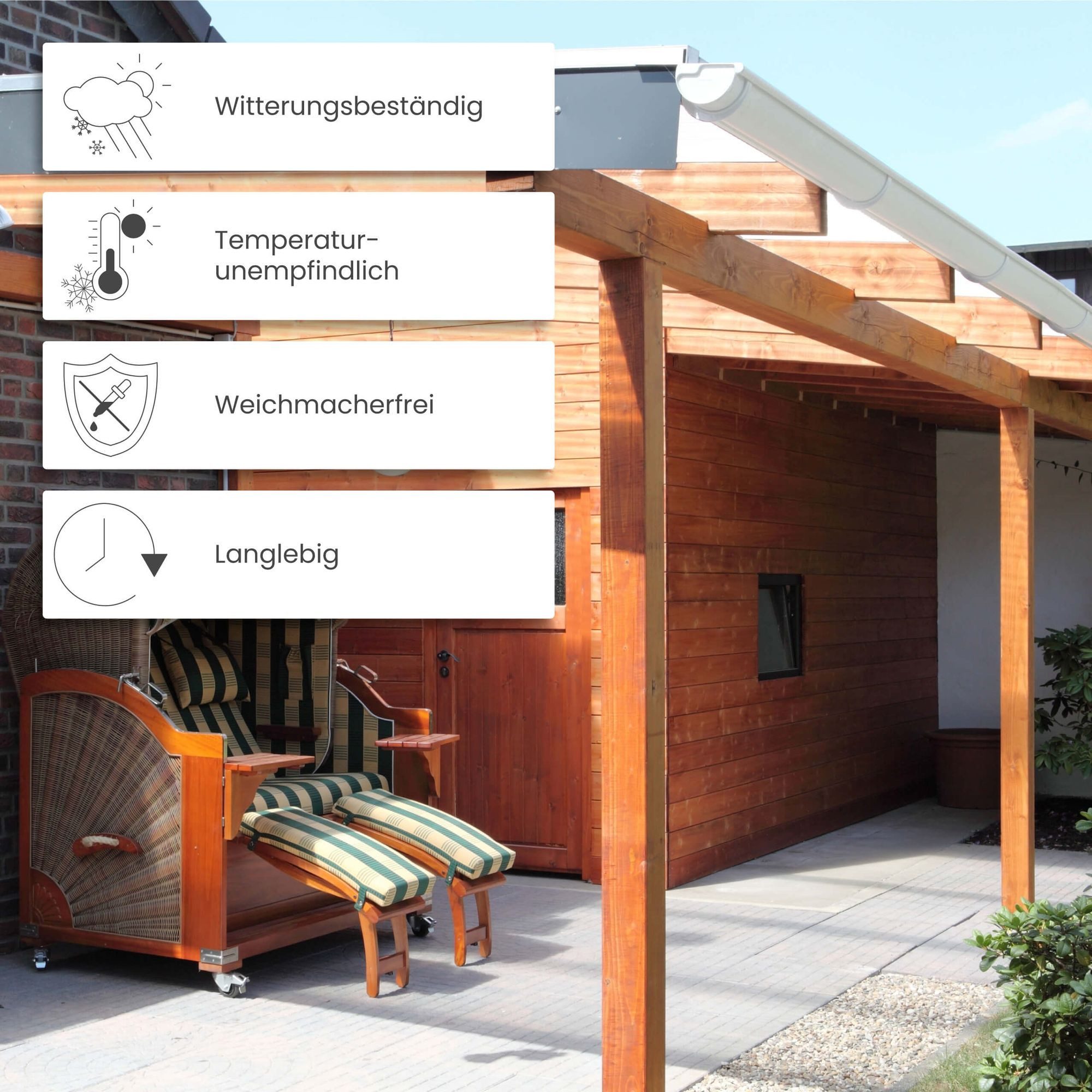 INEFA Dachrinne Stirnbretthalter, justierbar, für Dachrinne halbrund, NW 100. 1 Stück, Dachrinnenhalter aus PVC-U Kunststoff, Made in Germany