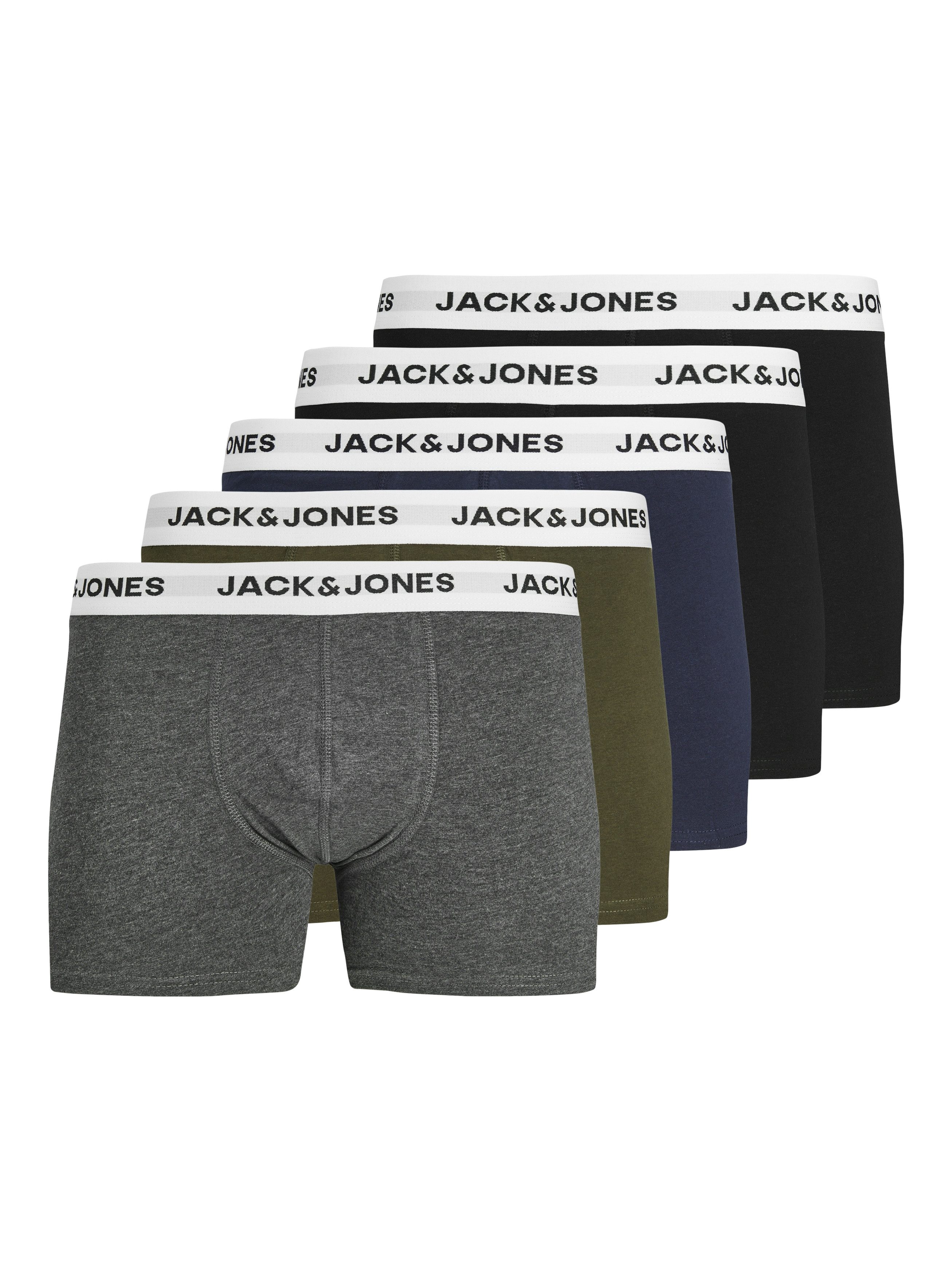 Jack & Jones Trunk JACBASIC WHITE WB TRUNKS 5 PACK NOOS (Packung, 5-St)