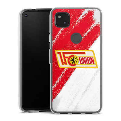 DeinDesign Handyhülle Offizielles Lizenzprodukt 1. FC Union Berlin Logo, Google Pixel 4a Silikon Hülle Bumper Case Handy Schutzhülle