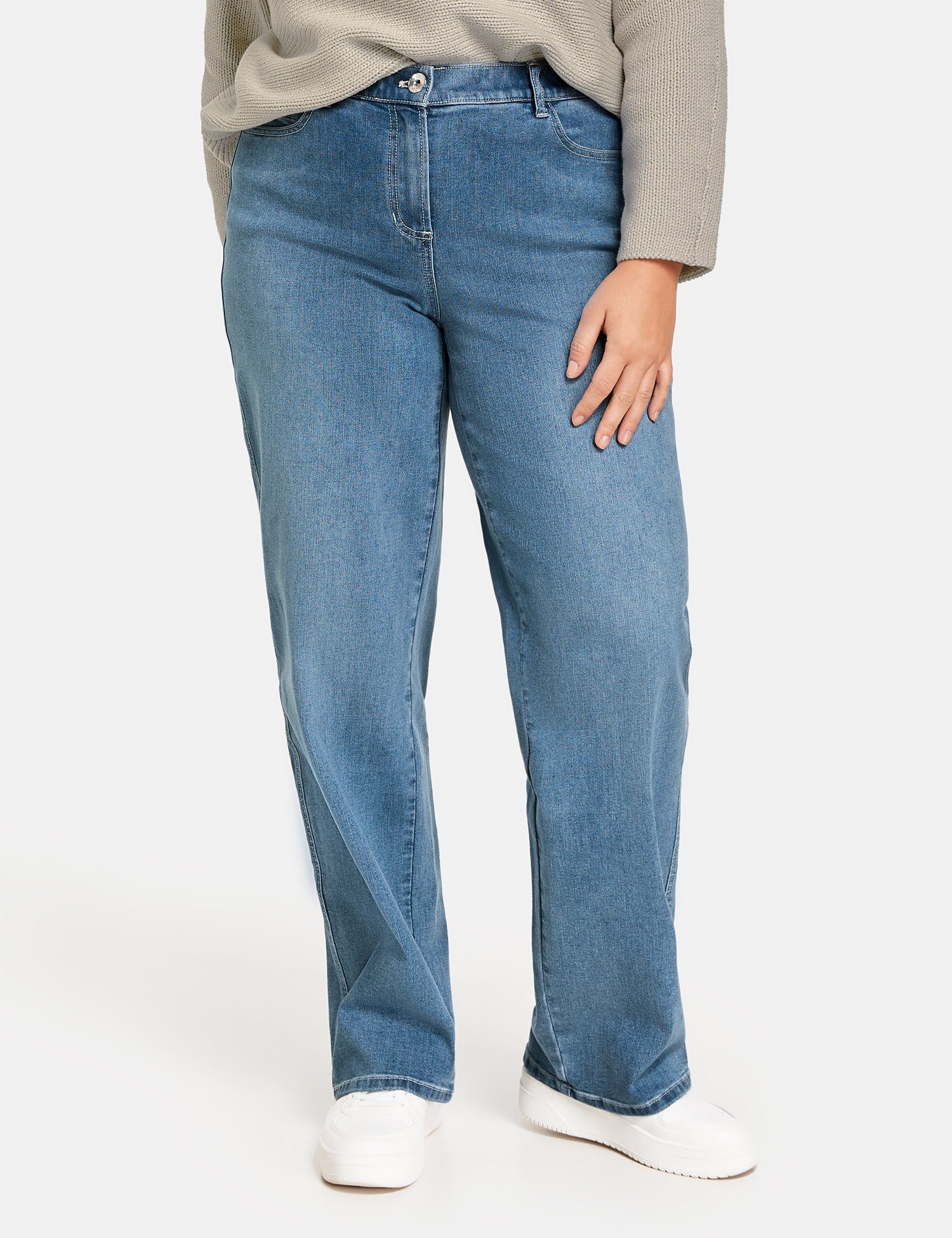 Samoon Stretch-Jeans mit Carlotta Bein weitem Jeans