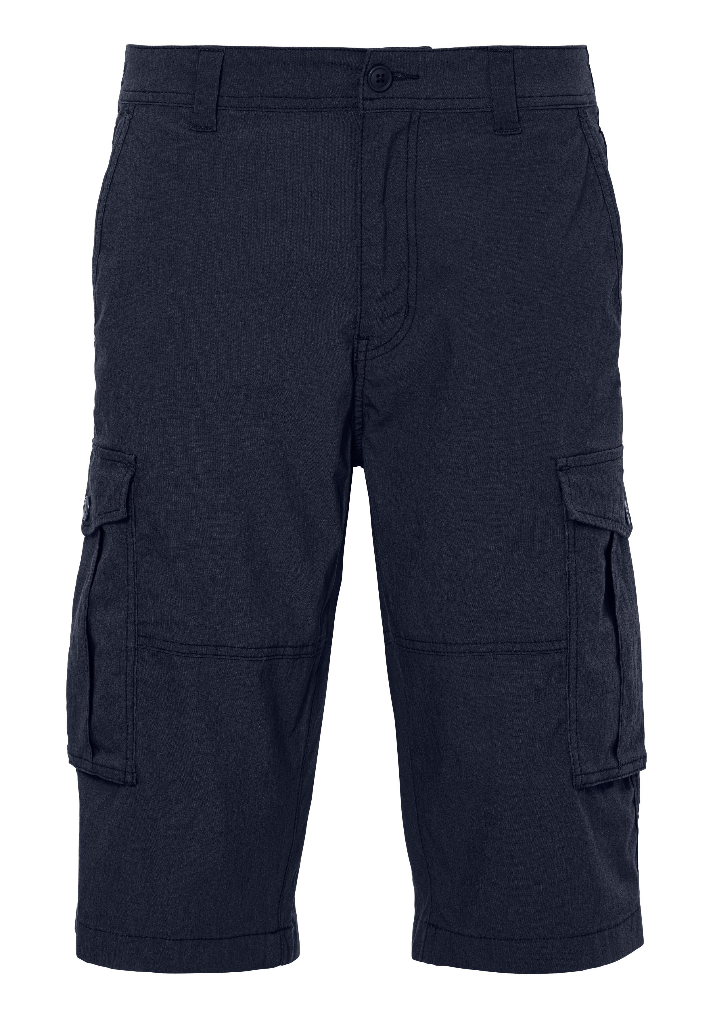 John Devin Cargobermudas aus elastischer Baumwollmischung mit Seitentaschen, 3/4 Shorts