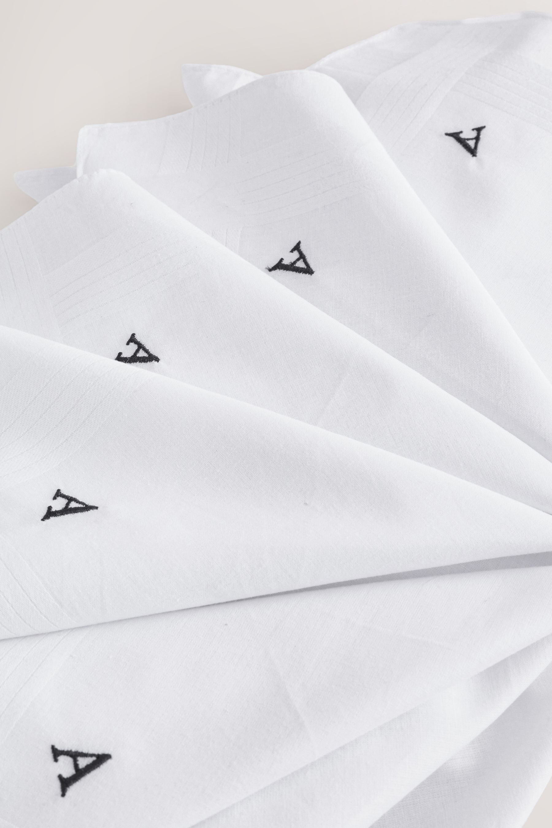 Next Taschentuch Taschentücher mit Monogramm, 5er-Pack, (5-St)