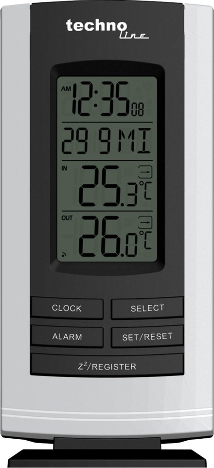 technoline WS 9180 Wetterstation (inklusive Außensender, mit Temperaturtrendanzeige)