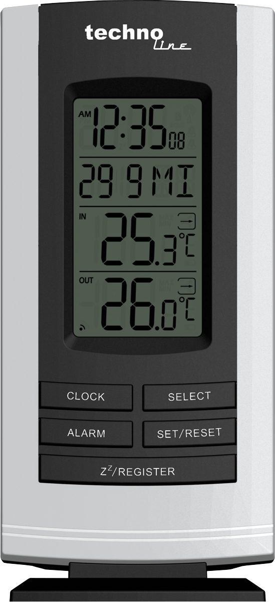 technoline WS 9180 Wetterstation (inklusive Außensender, mit Temperaturtrendanzeige)