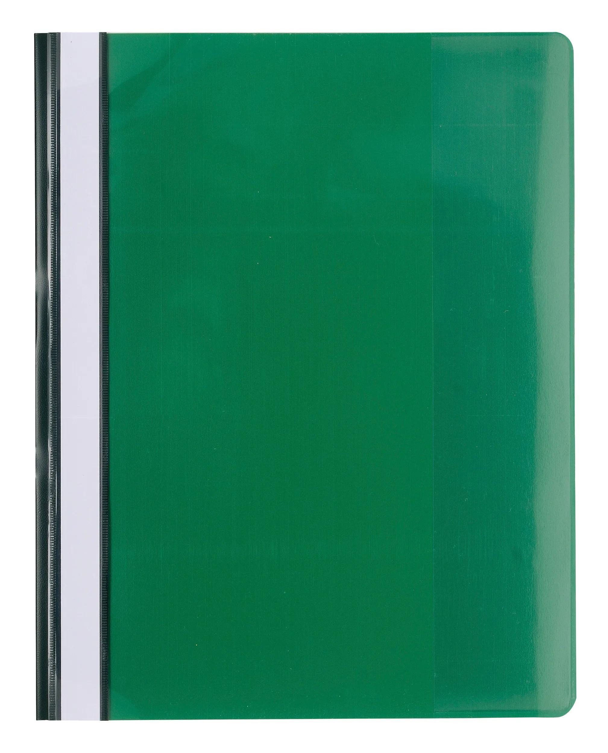 EXACOMPTA Bewerbungsmappe 10x Schnellhefter A4 aus PVC 220µ - Grün - 439915B, Palstik Schnellhefter