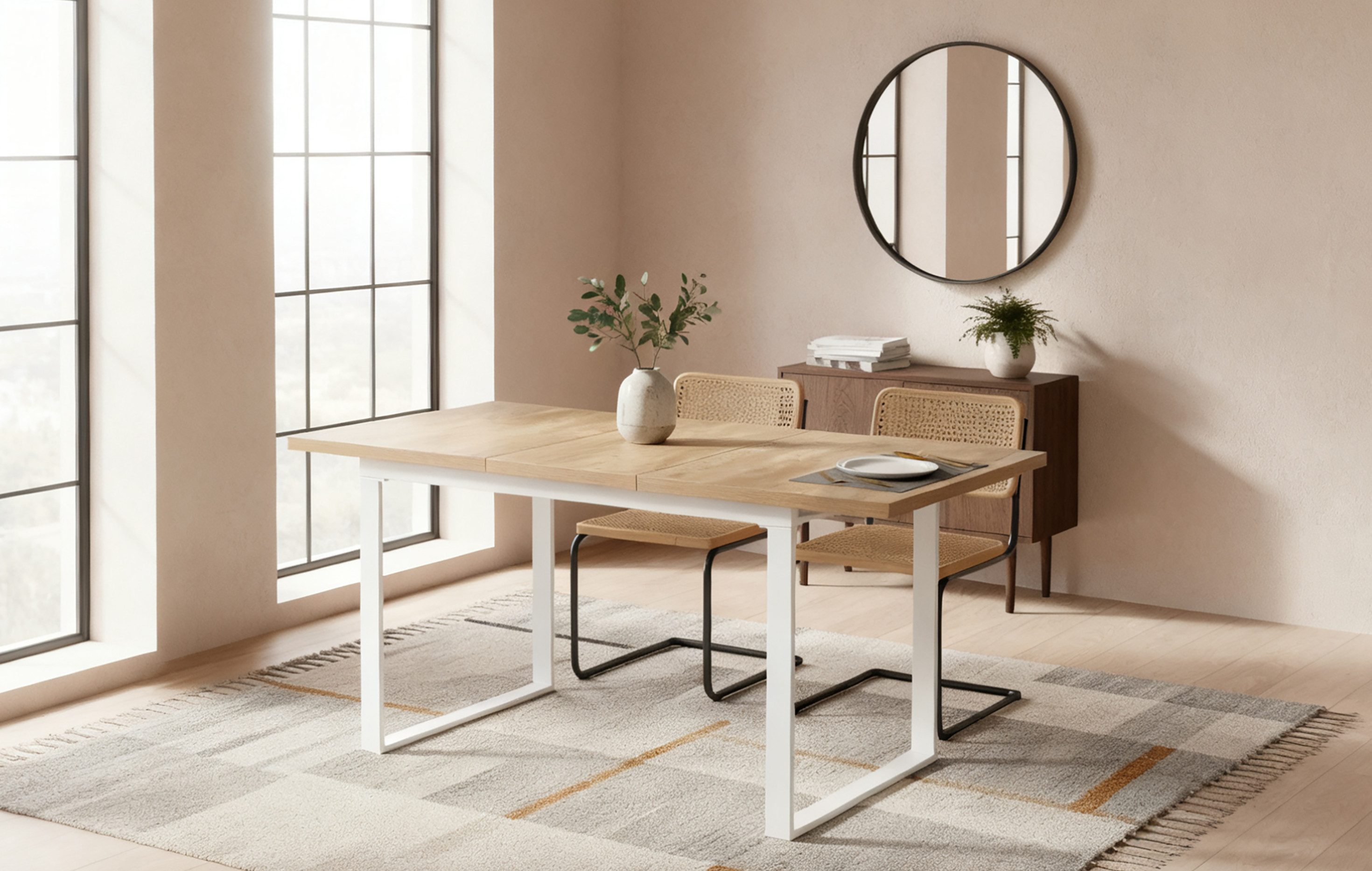 B&D home Esstisch Ausziehtisch ANNA, Kufengestell, günstig online kaufen