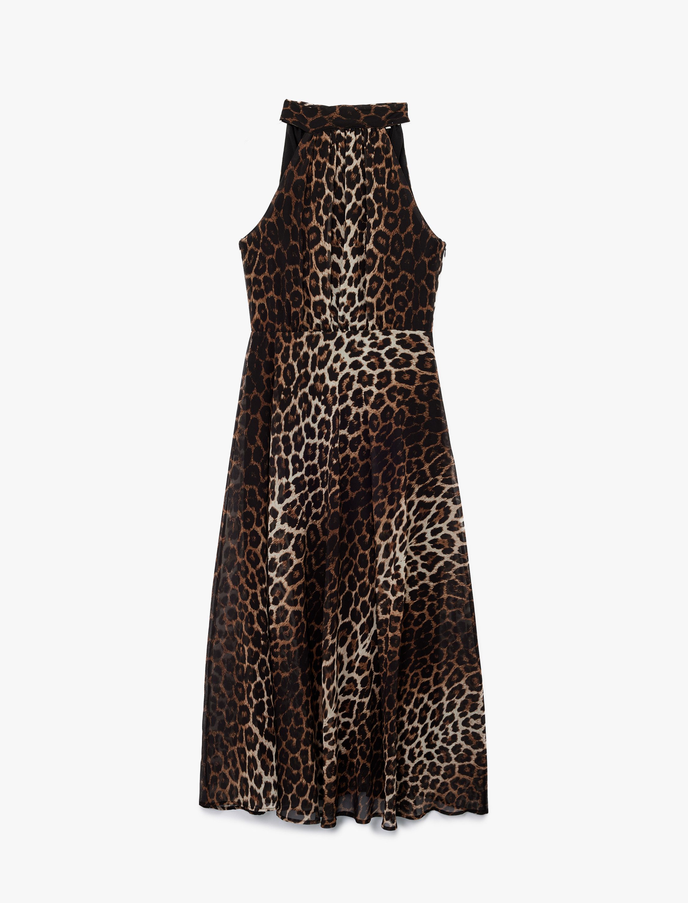 Koton Midikleid Koton Leopard Halter Midi Dress
