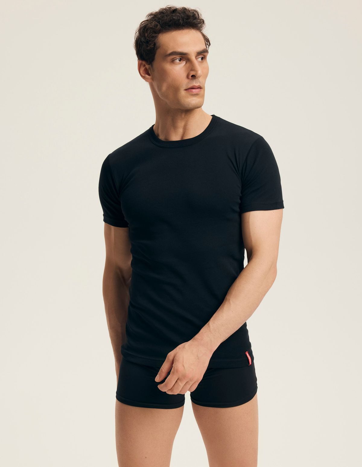 Henderson T-Shirt Slim-Fit-Baumwoll-T-Shirt mit Rundhals, BT-100