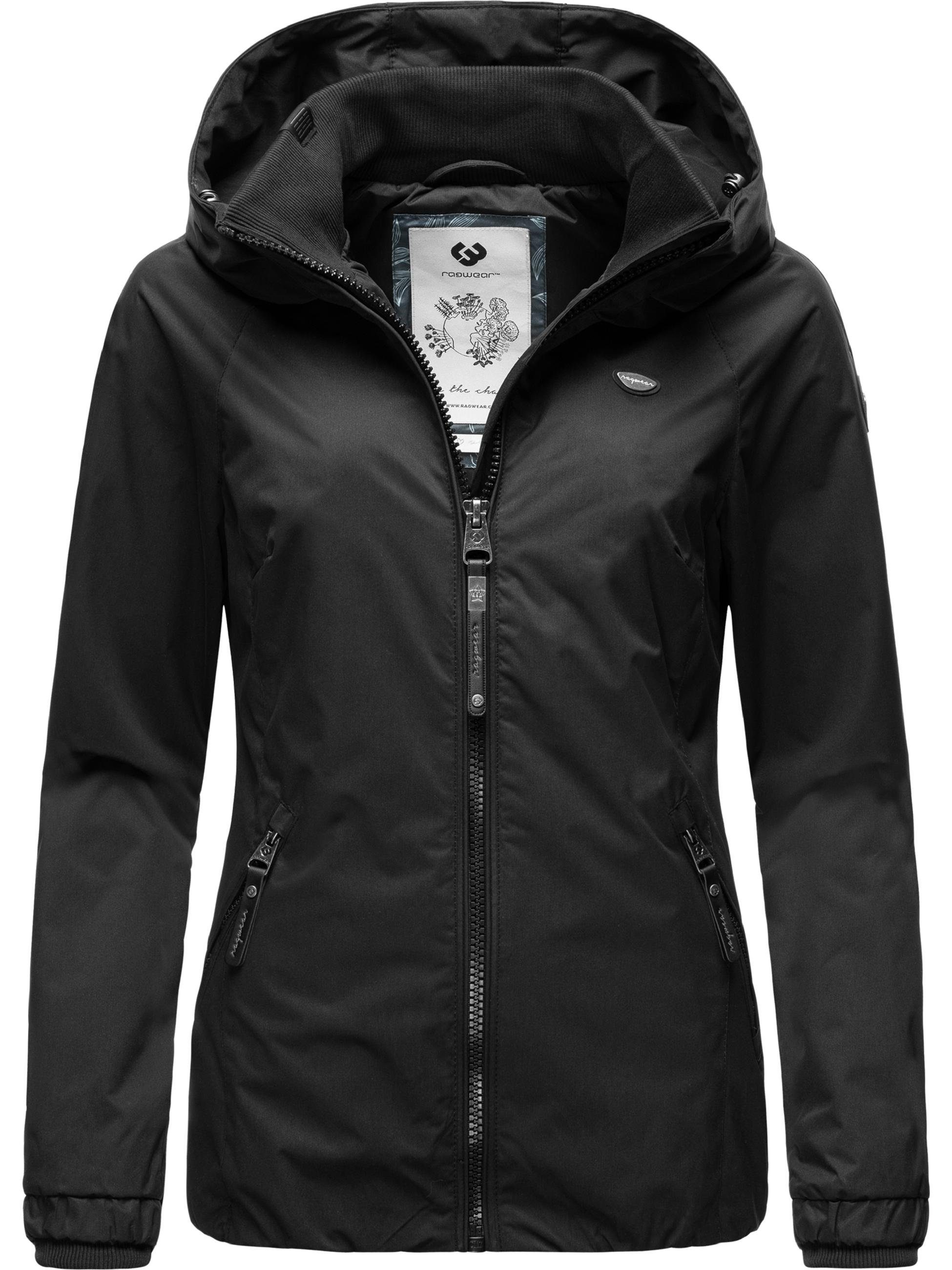 Ragwear Outdoorjacke Dizzie Wasserdichte Übergangsjacke mit großer Kapuze