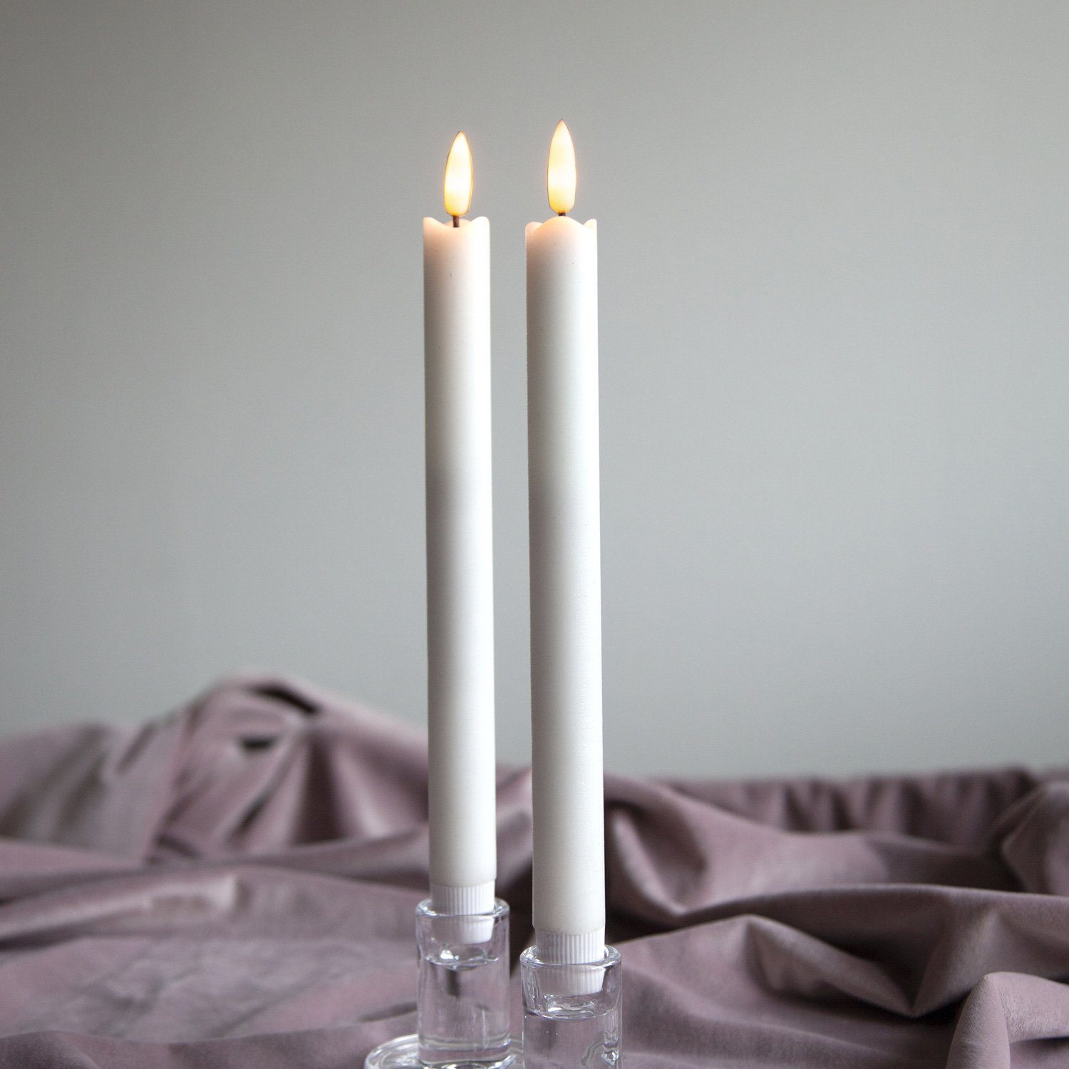 STAR TRADING LEDKerze »LED Stabkerzen Flamme Echtwachs flackernde LED