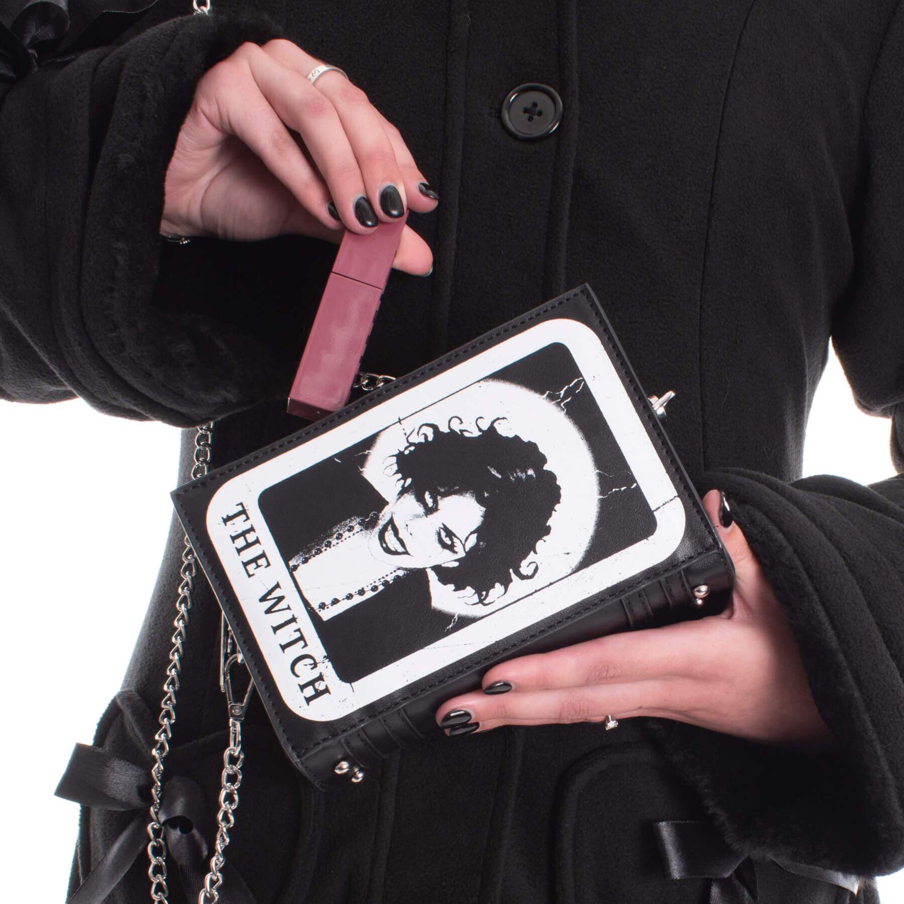 Heartless Handtasche The Witch Tarot Notebook Bag, Gothic Goth Hexe Wiccan