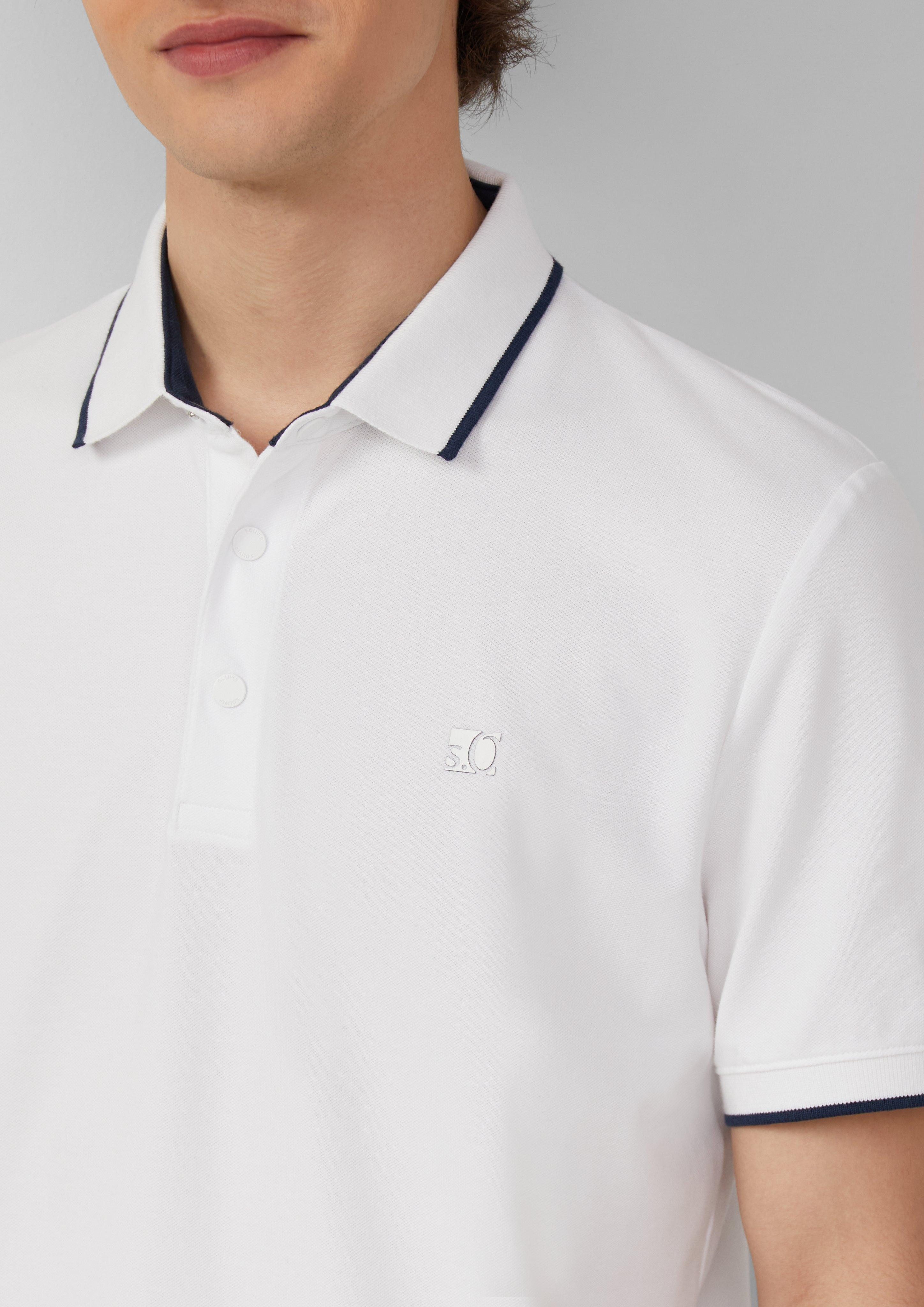 s.Oliver Kurzarmshirt Sportives Piqué-Poloshirt mit Kontrast-Details günstig online kaufen