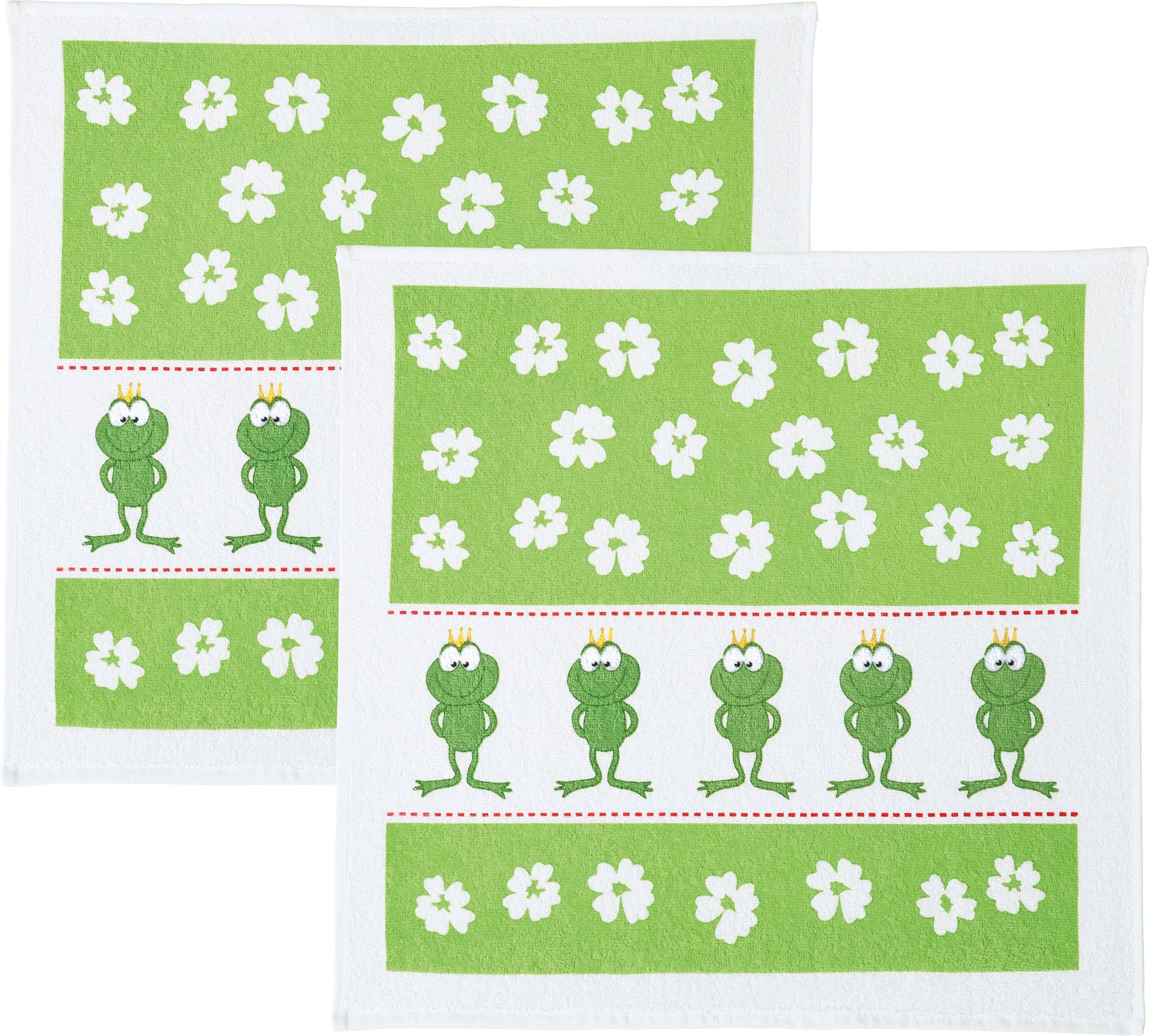 Kracht Geschirrtuch Frottier-Geschirrtuch 2er-Pack, Baumwolle Motiv günstig online kaufen