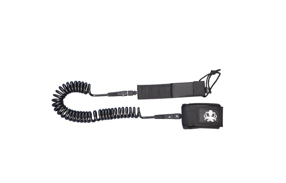 Runga-Boards SUP-Leash für Stand Up Paddling SUPs iSUP, (Runga Coiled Leash, Runga Coiled Leash in schwarz)