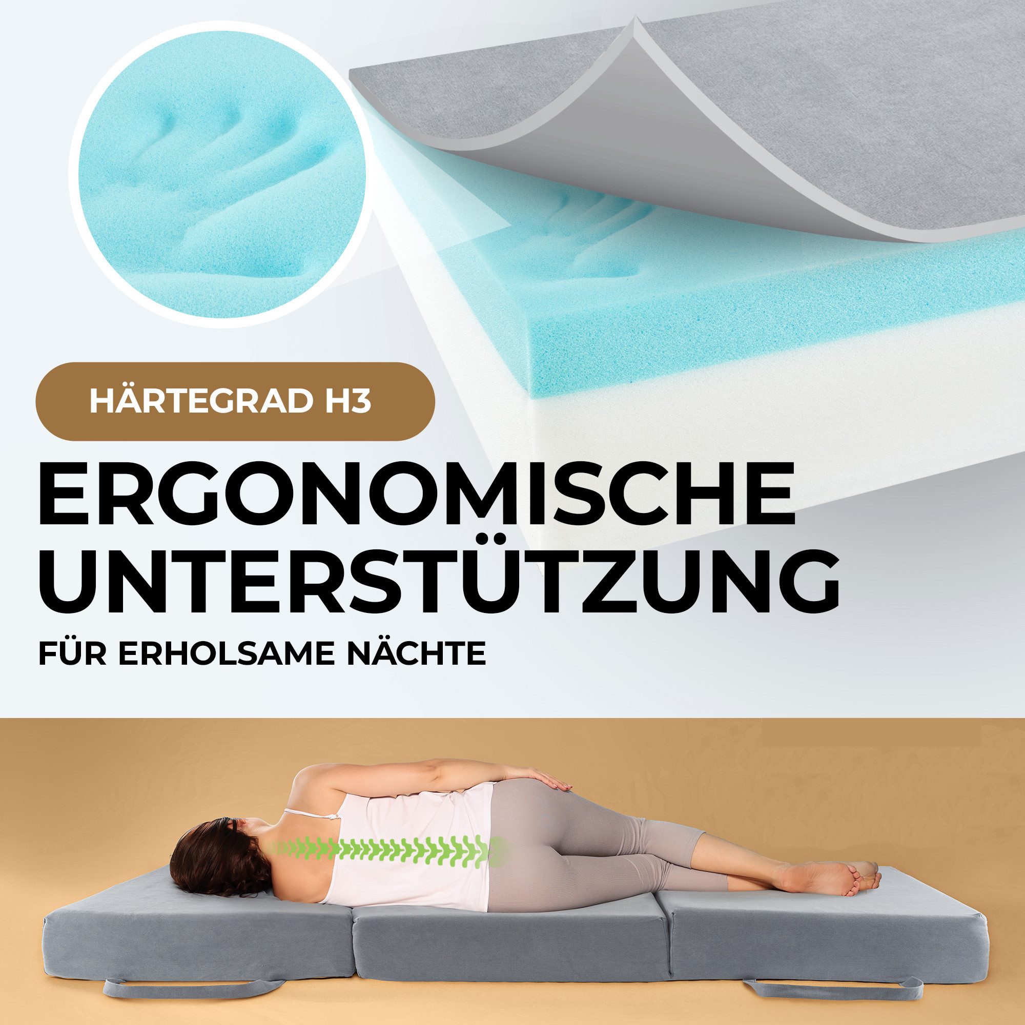 Klappmatratze Gästebett Visco, Herlag, 14 cm hoch, (verschiedene Größen), M günstig online kaufen