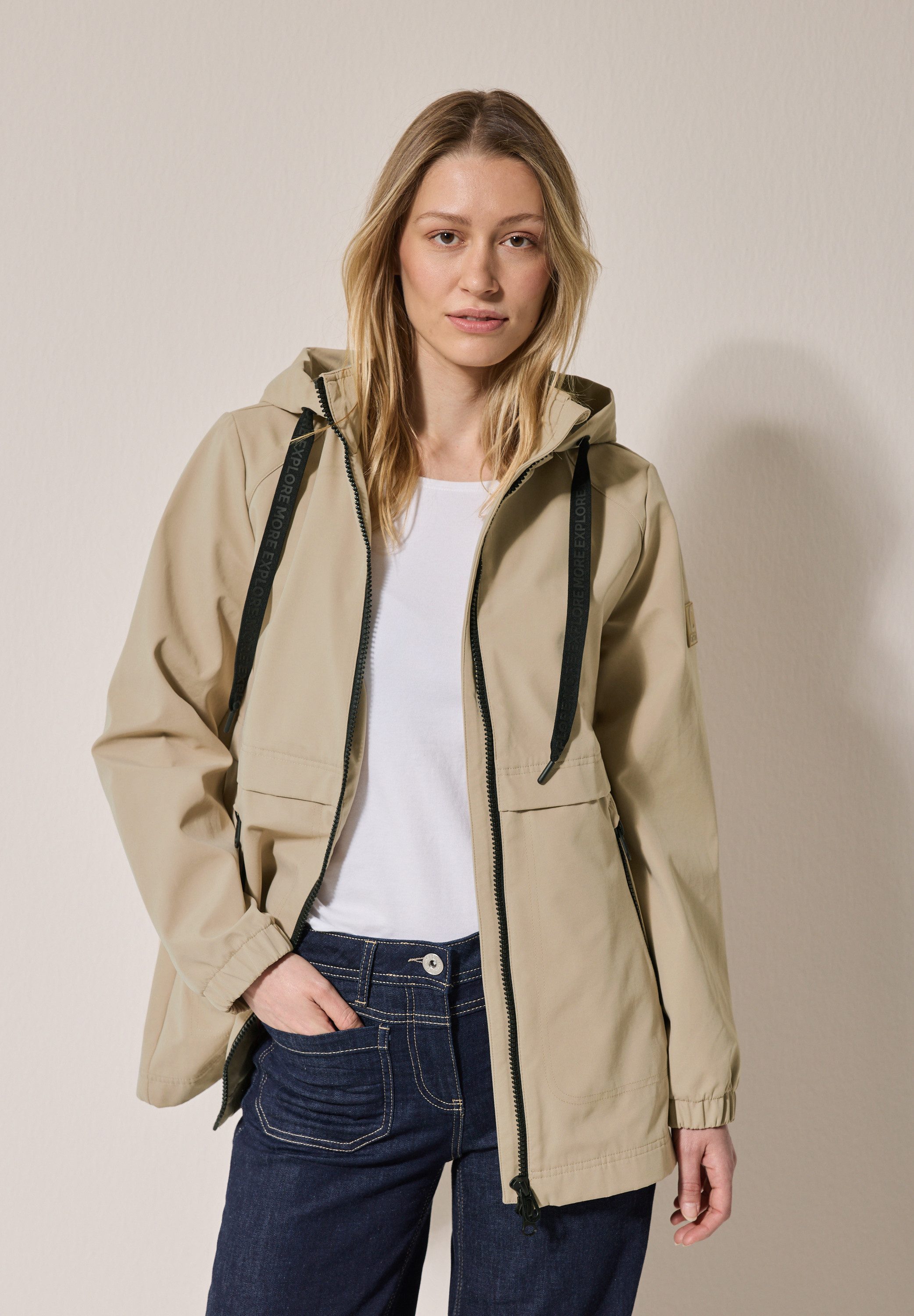 CECIL Outdoorjacke aus softem Materialmix