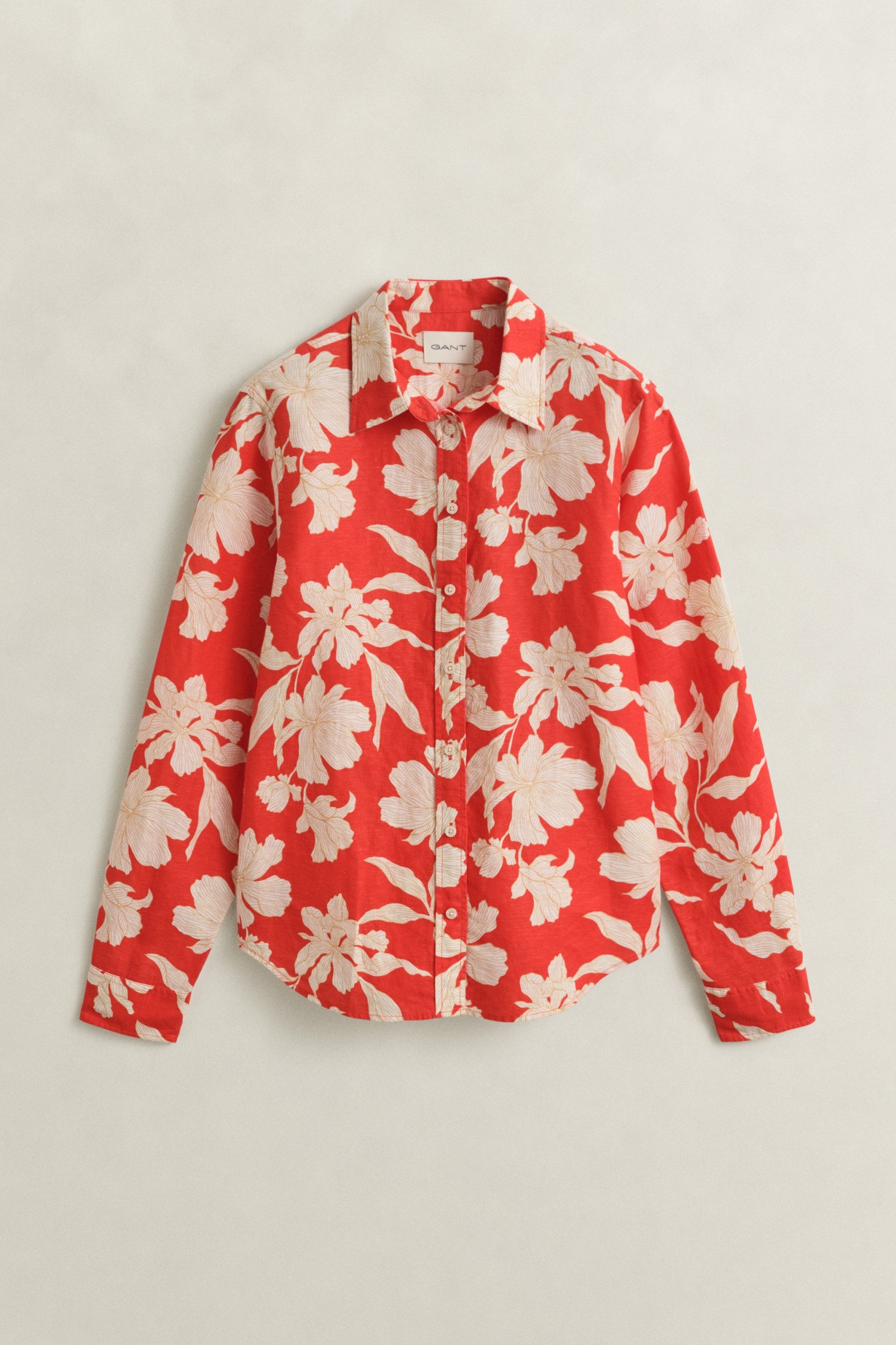 Gant Kurzarmhemd REG FLORAL PRINT LINEN SHIRT