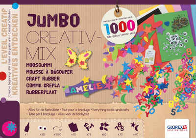 Glorex Kreativset Jumbo Creativ-Mix Moosgummi, (1000-tlg), über 1.000 Teile