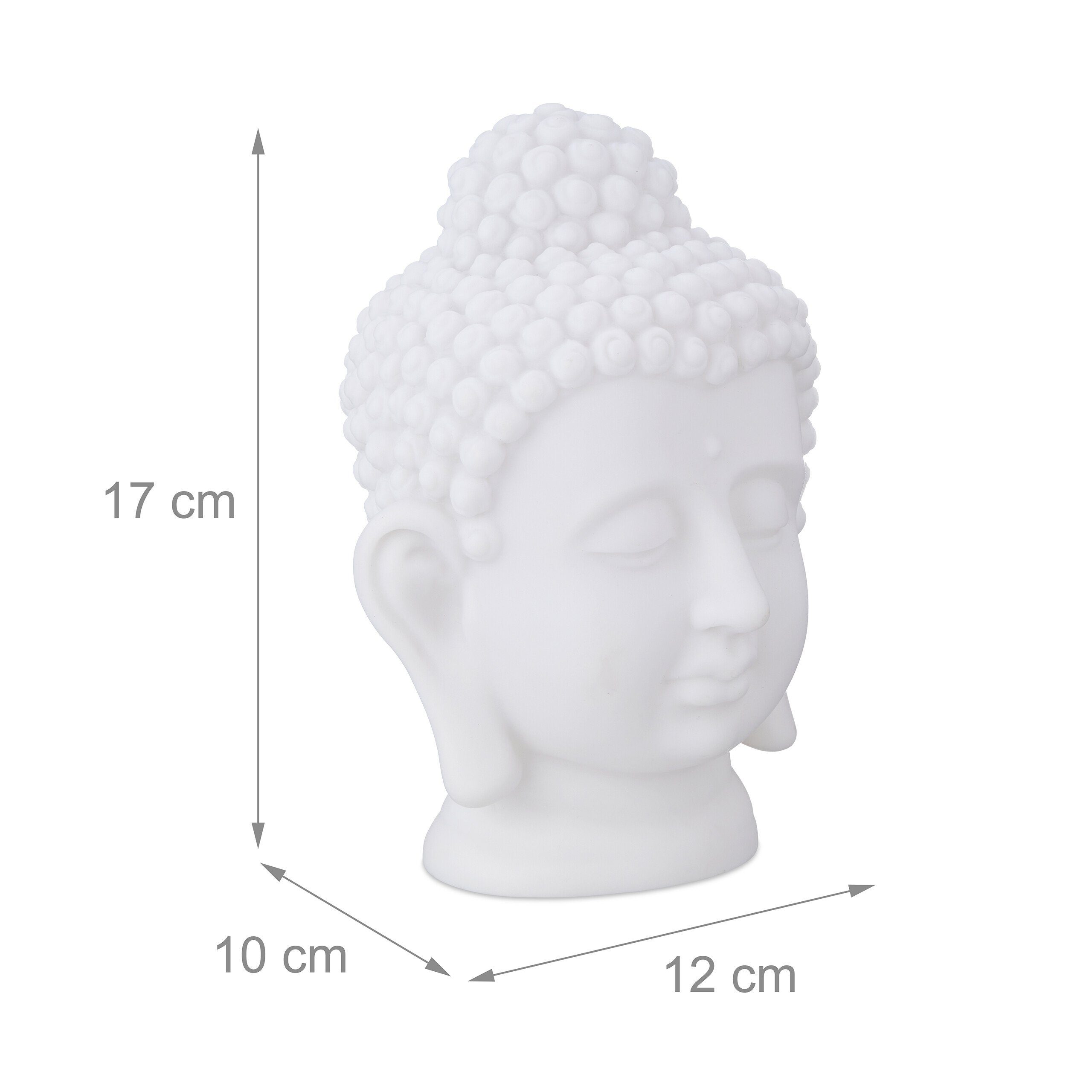relaxdays Buddhafigur Buddha Kopf (1 St) – Bild 4 von 5