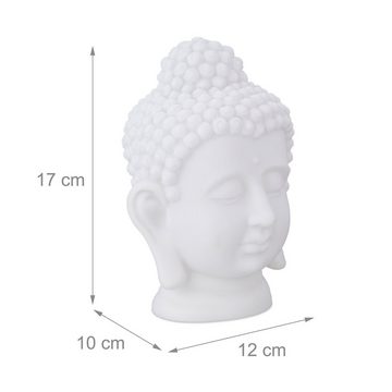 relaxdays Buddhafigur 4 x Buddha Kopf