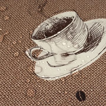 laro Tischdecke Wachstuch-Tischdecken Abwaschbar Kaffee Bohne Cord rechteckig