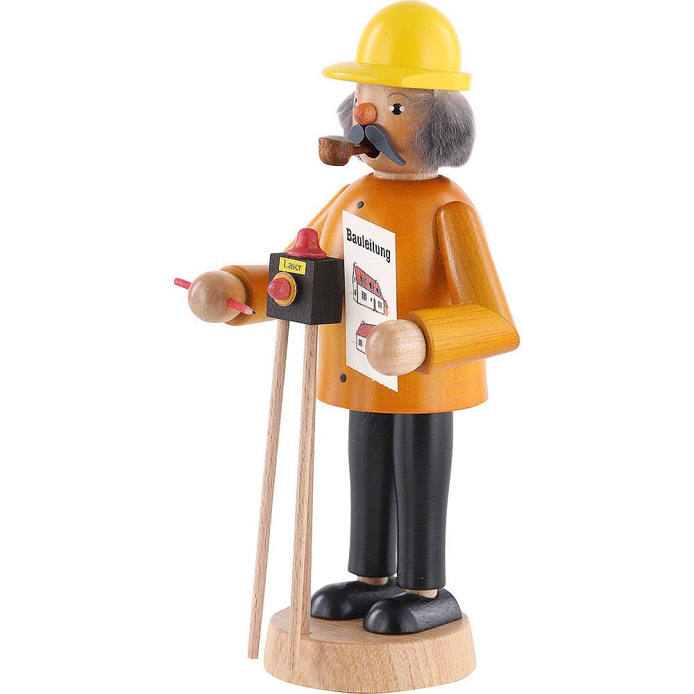 Dregeno Erzgebirge Räuchermännchen Bauleiter (17cm) Räuchermann von Dregeno Seiffen