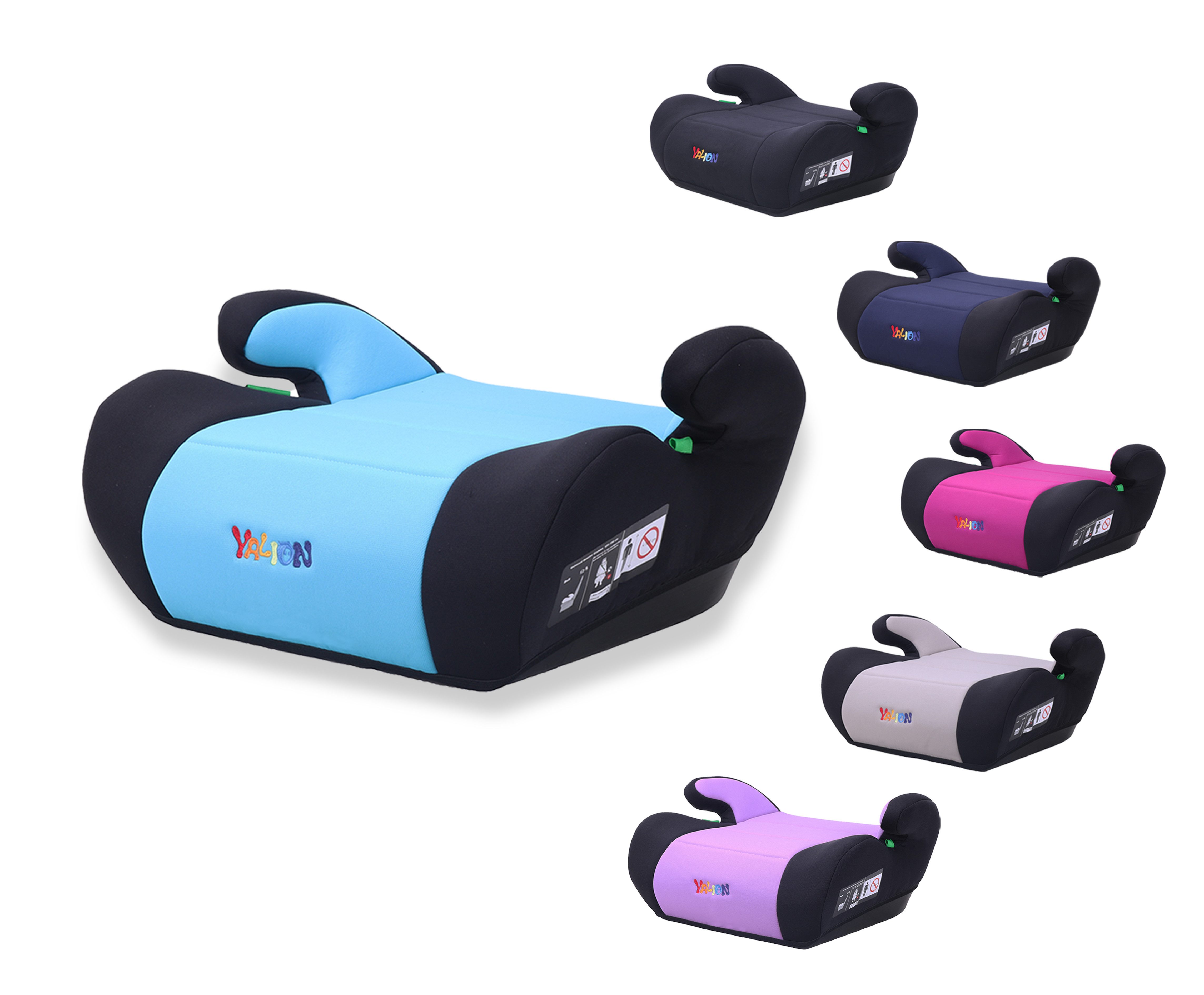 Yalion Kindersitzerhöhung Kindersitzerhöhung ECE R129/03 Sitzerhöhung für Kinder von 125–150 cm, ab: ca.6Jahren, bis: 10Jahren, (i-Size Autositz für Kinder Lila)