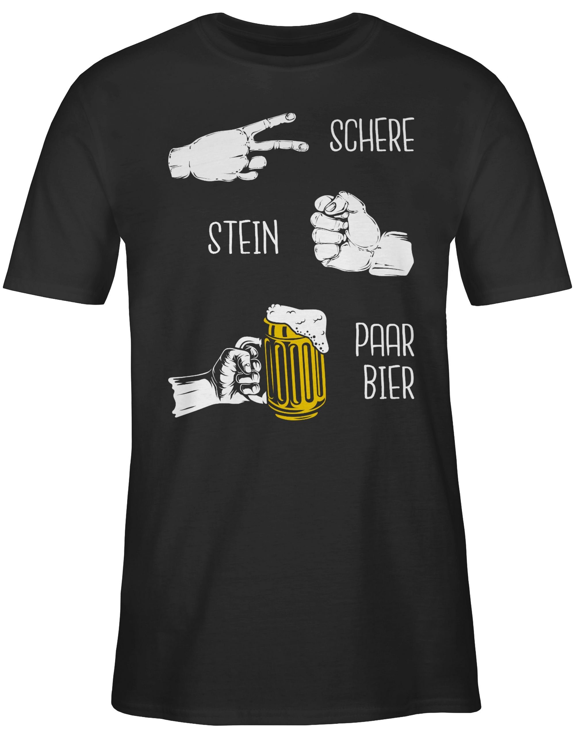 - Bier Alkohol Herren Lustig Hopfen Stein Shirtracer Party & Herrentag - Schwarz Biergeschenke T-Shirt Geschenk 01 Schere -