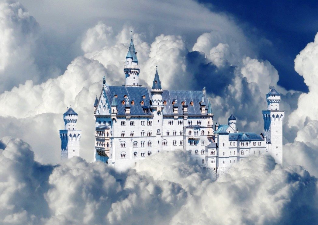 Bluebird Puzzle Puzzle Neuschwanstein Castle in Clouds, Puzzleteile