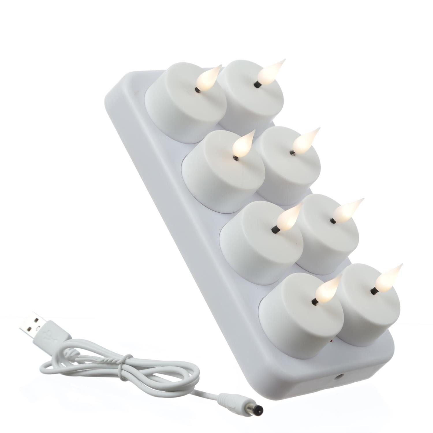 MARELIDA LED-Kerze LED Teelichter mit Ladestation günstig online kaufen