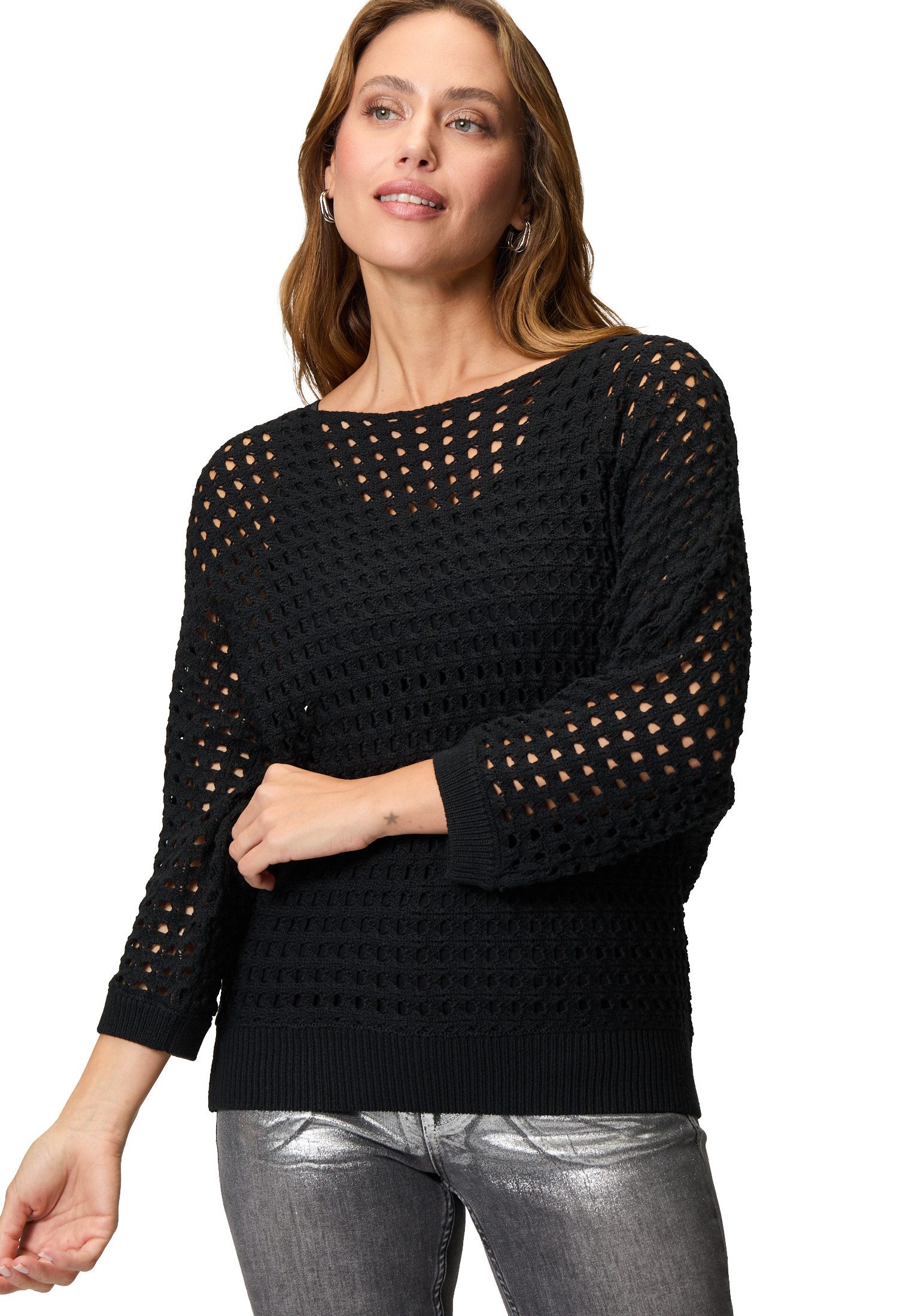 Strickpullover zero Pullover mit Lochmuster