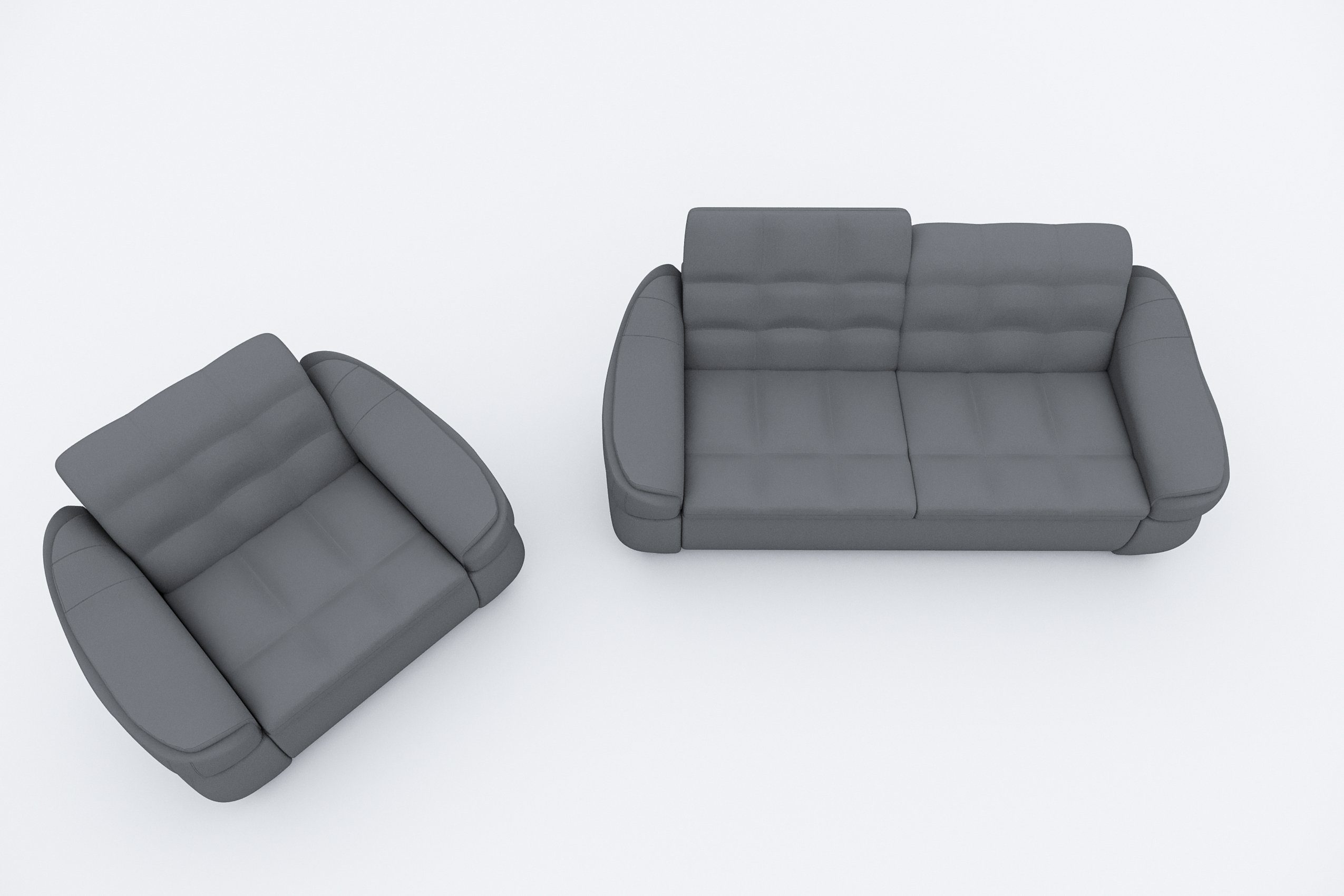 (Set Polstergarnitur made aus Sofa in Modern bestehend (2-tlg), Stylefy Europa und Design, Alisa, 2-Sitzer Sessel,