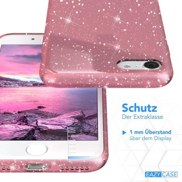 EAZY CASE Handyhülle Glitter Case für iPhone SE 2022/2020, iPhone 8/7 4,7 Zoll, Phone Case Silikonhülle kratzfest Girly Slimcover Handy Tasche Pink