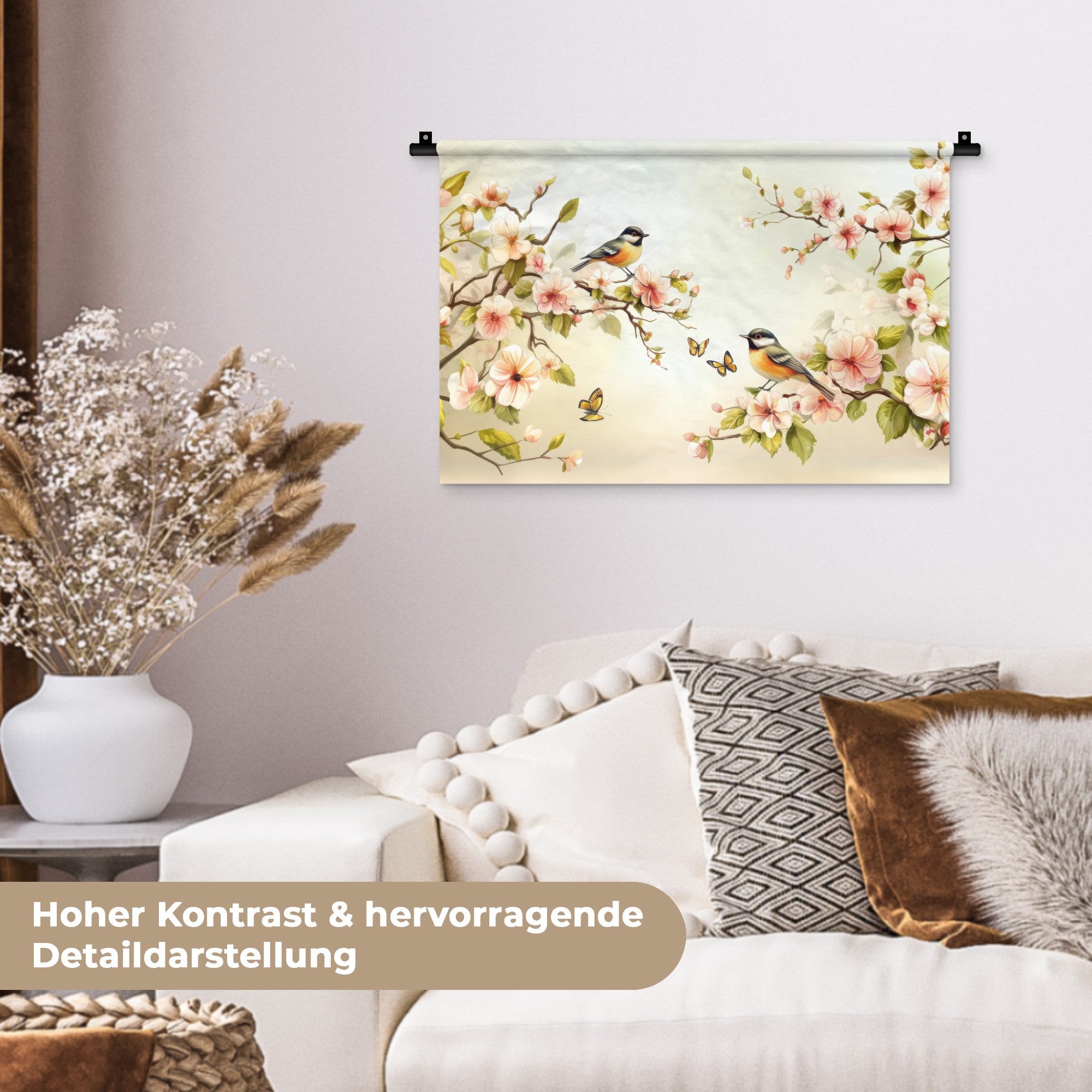 MuchoWow Wandteppich Äste - Blumen - günstig online kaufen
