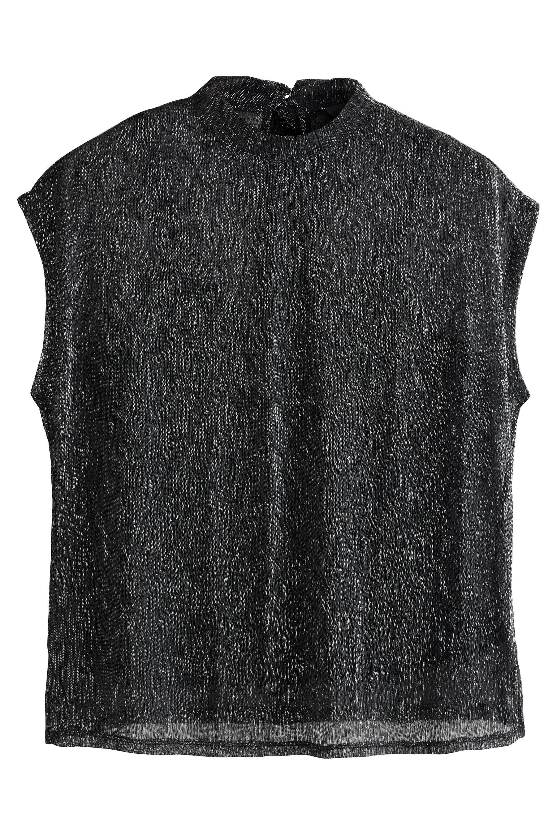 Next Blusentop Mehrlagiges, transparentes Metallic-Oberteil (2-tlg) günstig online kaufen