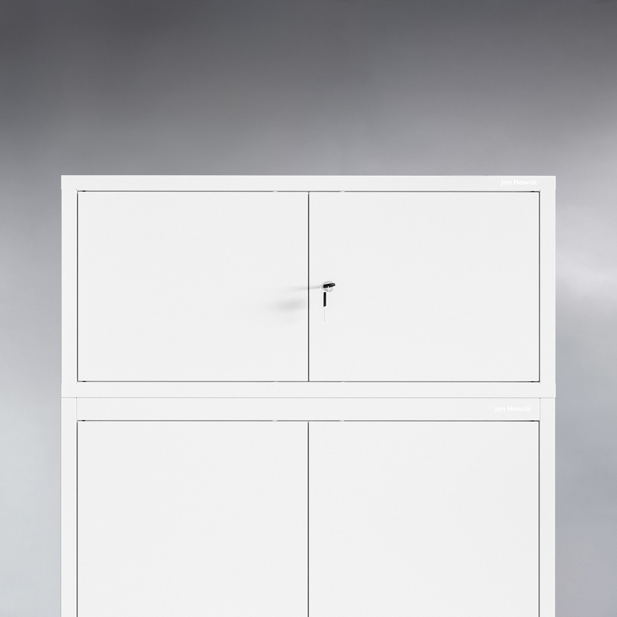 Jan Nowak Schrankaufsatz Aufsatz für Schrank 80 cm EWA Compact Metall Stahl abschließbar, (38 x 80 x 40 cm passend für JAN NOWAK Schränke PZH-zertifiziert), Erweiterung Büroschrank Schloss 2 Schlüssel robust 4 Farben