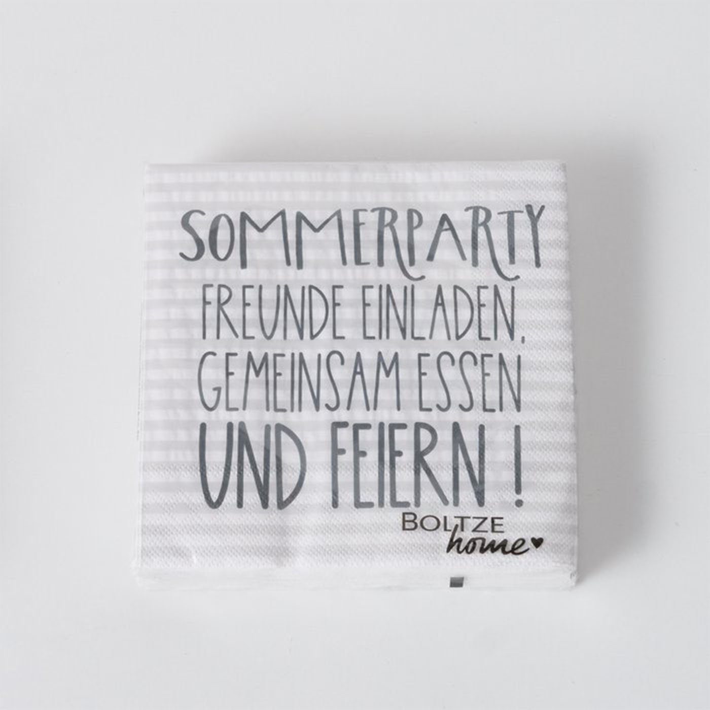 BOLTZE Papierserviette Servietten Sommerparty 3er Set 60 Stück Mit Spruch Tischdekoration
