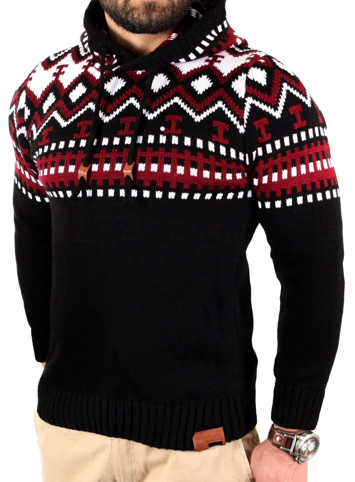 Reslad Strickpullover Reslad Herren Grobstrick Pullover günstig online kaufen
