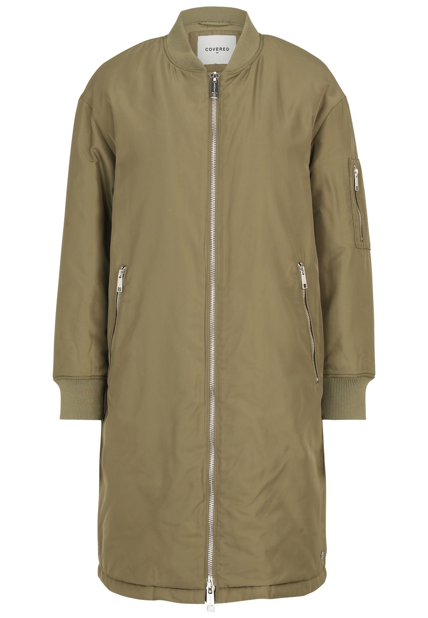 COVERED Bomberjacke Bella2 L60395CO 2-Wege-RV, Bottlesteppung innen, Rippstehkragen, Ärmeltasche