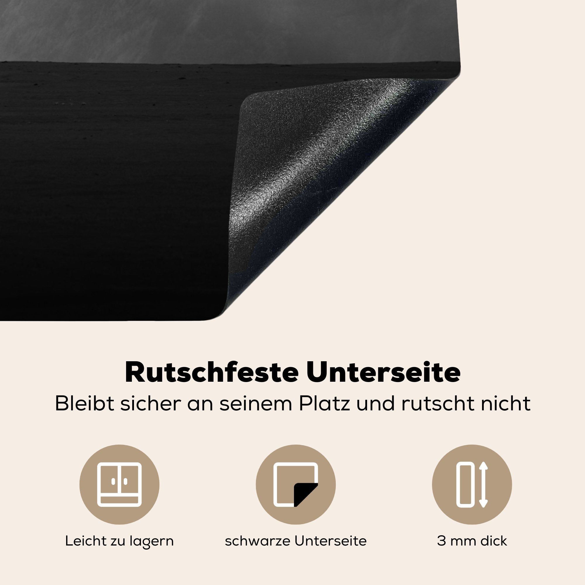 Herdblende-/Abdeckplatte Induktionskochfeld für Licht die küche, - Vinyl, tlg), Berg, cm, (1 MuchoWow Ceranfeldabdeckung Pferd Schutz 81x52 -