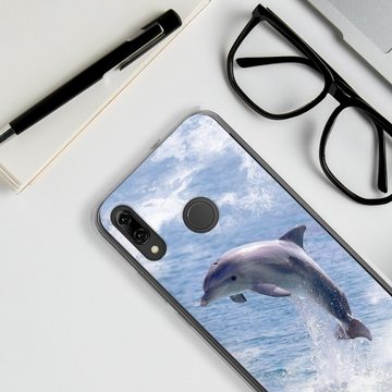DeinDesign Handyhülle Delfine Meer Wal Springender Delphin, Huawei P Smart (2019) Silikon Hülle Bumper Case Handy Schutzhülle