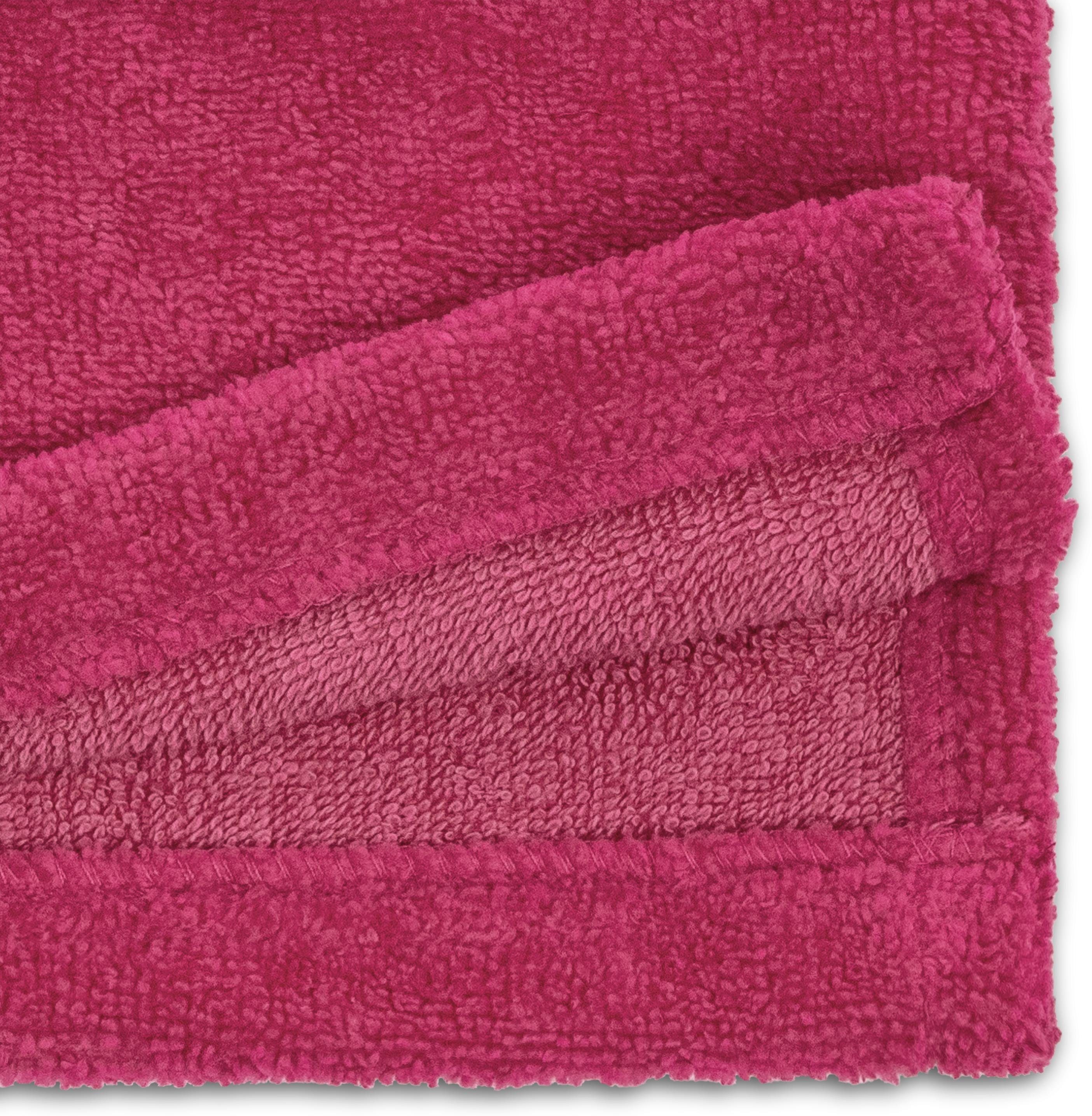 langarm normani Kinder Pichilemu, Jahre) Schlupf, (10-13 Kapuze, Pink Baumwolle, mit Kinderponcho Baumwoll-Innenseite trocknender Badeponcho Poncho