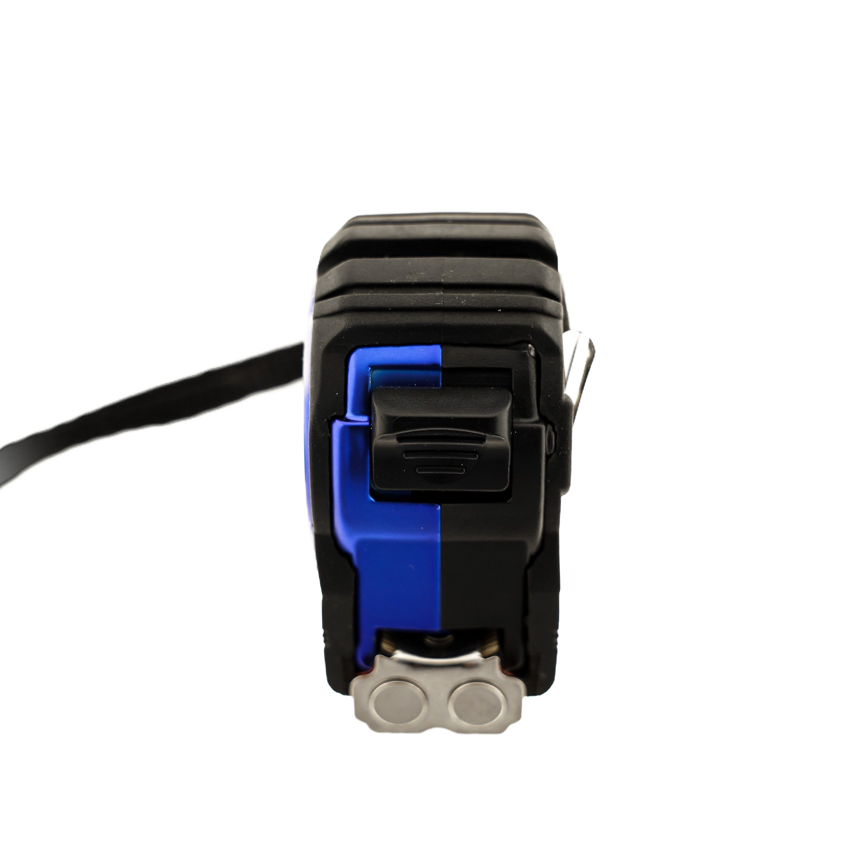 COFI 1453 Maßband 3,8 m mit Aufrollsystem Messband Blau-Schwarz aus Nylon