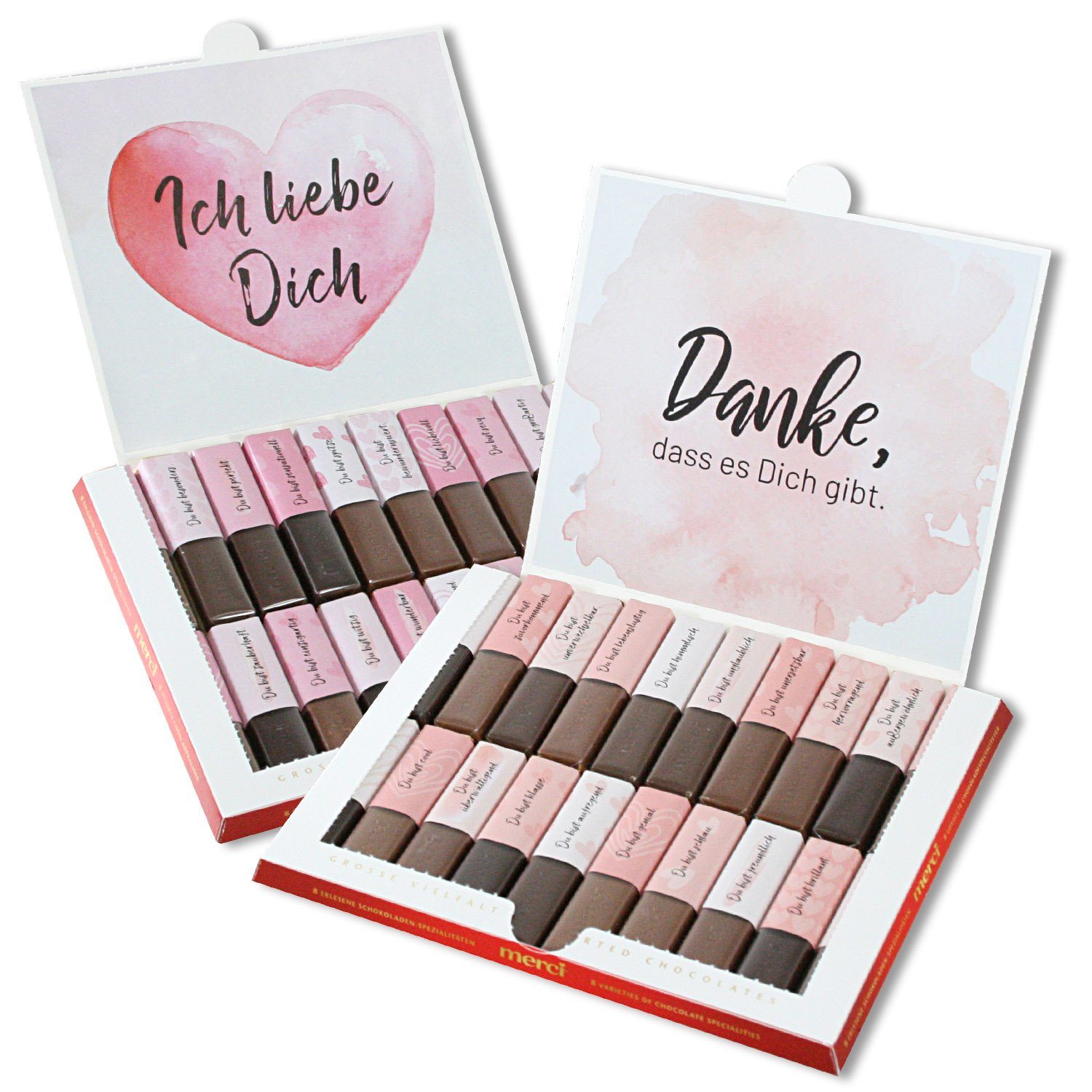 younikat Aufkleber Aufkleber passend für Merci Schokolade - Liebe & Freundschaft