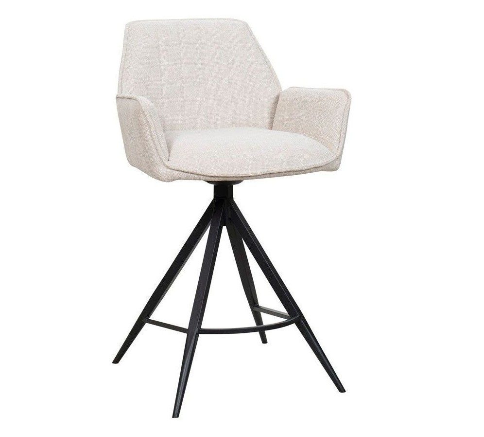 LEVEN Lifestyle Високі табурети 2´er Set Barstuhl LOA Stoffbezug beige drehbar Sitzhöhe 66 cm (2´er Set), mit Armlehnen