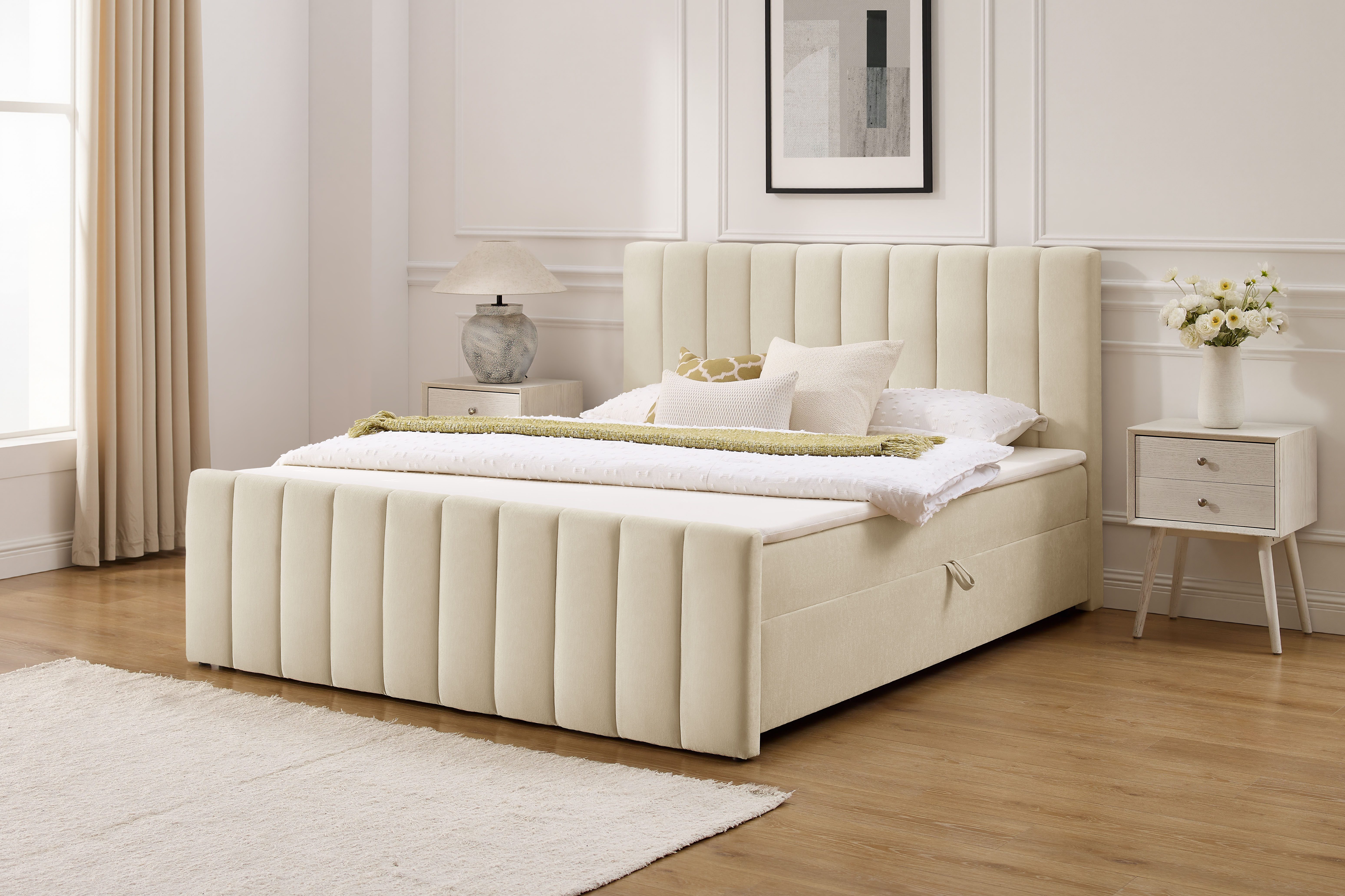 OTTO home Boxbett Yanna inkl. Bettkasten und Topper, Liegefläche 180x200cm, erhältlich in der Größe 180x200 cm, inkl. Aufbauvideo